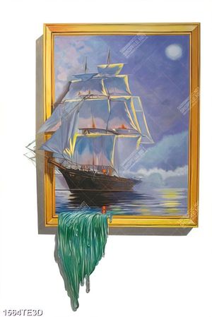 Tranh 3D sơn dầu thuận buồm xuôi gió