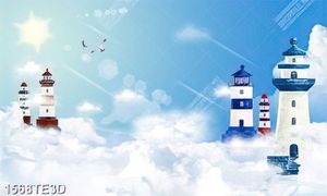 Tranh dán tường ngọn hải đăng