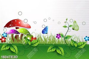 Tranh dán decal cây nấm