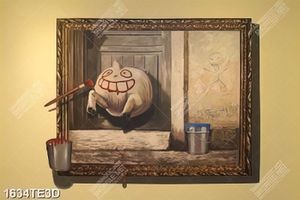 Tranh 3D người gỗ