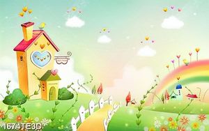 Tranh dán tường ngôi nhà mơ ước