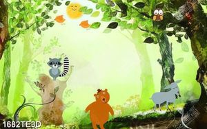 Tranh dán tường các con vật ngộ nghĩnh