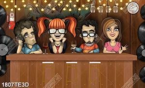 Tranh 3D quán bar