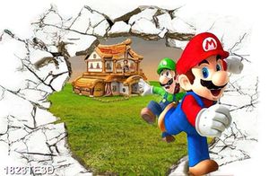 Tranh 3D Mario và ngôi nhà cổ
