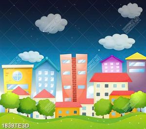 Tranh thành phố file vector