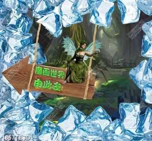 Tranh 3D nàng tiên trong rừng xanh