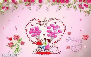 Tranh 3D dán tường Valentine