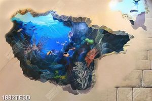 Tranh 3D đại dương dán tường