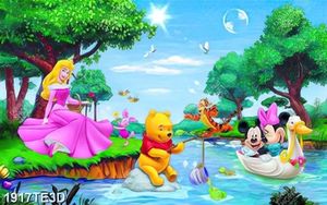 Tranh Công chúa và gấu Pooh trong rừng