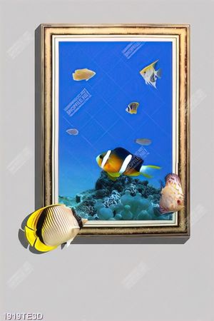 Tranh 3D cá và đại dương