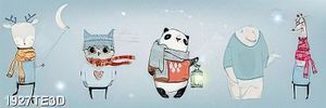 Tranh 3D các con vật dán tường