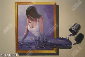 Tranh 3D sơn dầu nữ hiệp sĩ