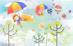 Tranh dán tường phòng bé ngộ nghĩnh
