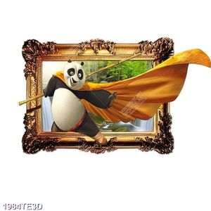 Tranh gấu panda trong khung