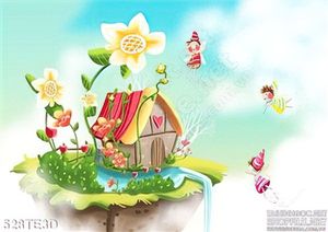 Tranh hoạt hình ngôi nhà đỏ