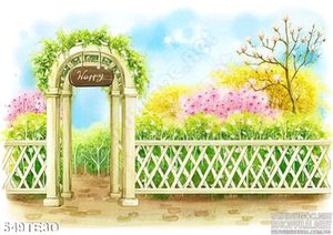 Tranh hoạt hình cổng hoa