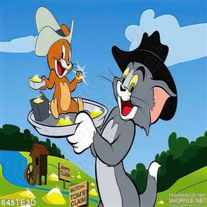 Tranh in tường Tom và Jerry