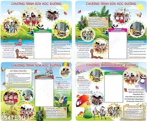 Tranh tường chương trình sữa học đường