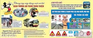 Tranh tường hướng dẫn giao thông cho trẻ em