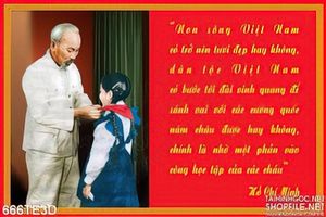 Tranh in tường lời dặn bác hồ