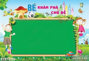 Tranh tường bé khám phá chủ đề