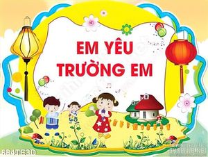 Tranh  em yêu trường em