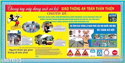 Tranh 3D giao thông an toàn thân thiện