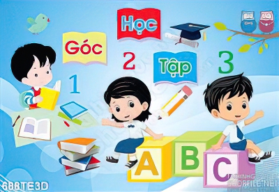 Tranh góc học tập của bé