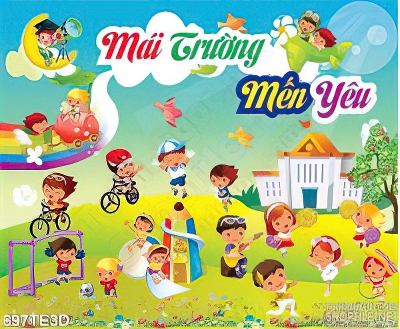 Tranh tường mái trường mến yêu
