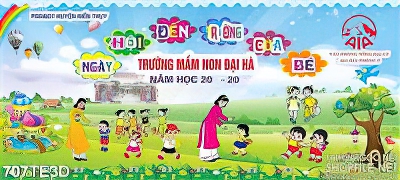 Tranh trường mầm non đại hà