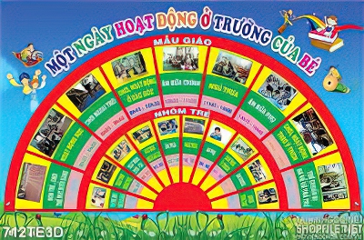 Tranh in ngày hội hoạt động ở trường của bé