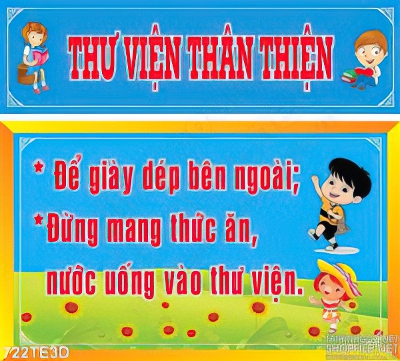 Tranh tường thư viện thân thiện