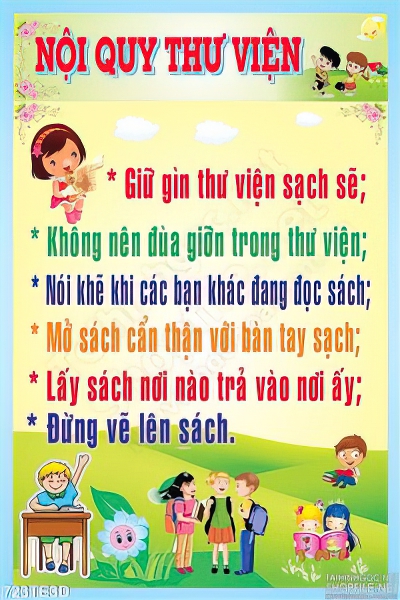 Tranh nội quy thư viện