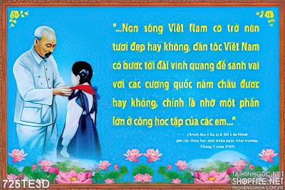 Tranh in theo lời dặn bác hồ cho học sinh