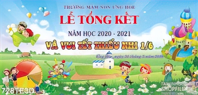 Tranh in lễ tổng kết năm học