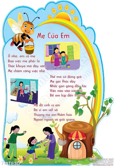 Tranh  baì hát mẹ của em