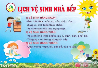Tranh tường lịch vệ sinh nhà bếp
