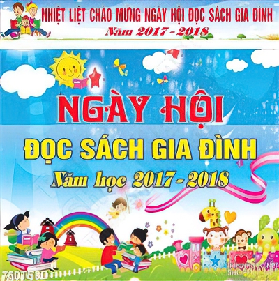 Tranh ngày hội đọc sách gia đình