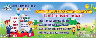 Tranh tường chương trình ưu đãi năm học mới