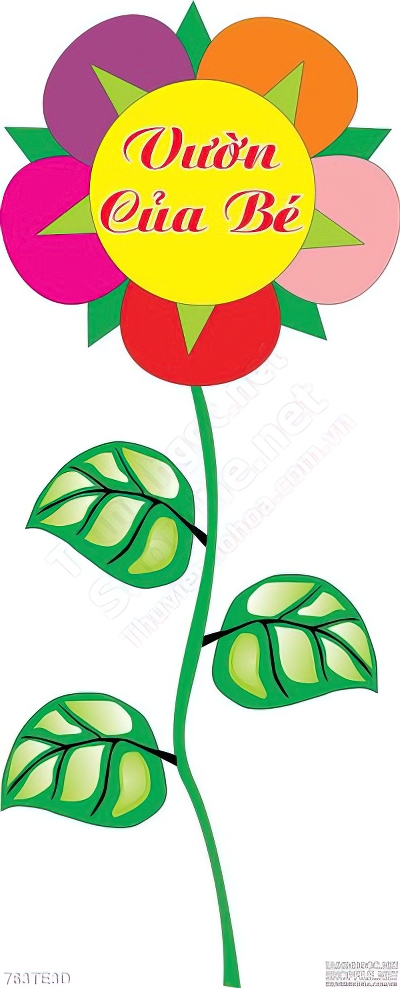 Tranh hình bông hoa vườn của bé
