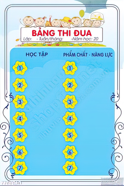 Tranh trẻ em thi đua học