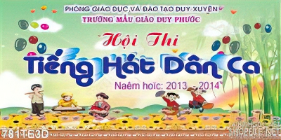 Tranh tường hội thi tiếng hát dân ca