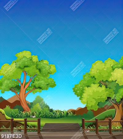 Tranh cây trong khu rừng trang trí phòng bé chất lượng cao
