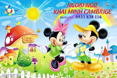 Tranh chuột Mickey trang trí trường mẫu giáo