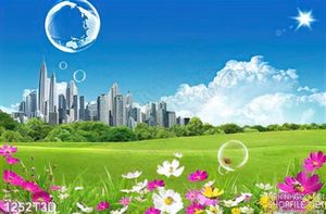 Tranh 3D thành phố tươi đẹp