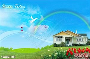Tranh 3D cầu vồng