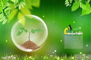 Tranh 3D cây xanh