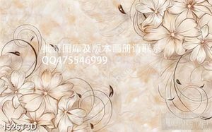 Tranh 3d dán tường những bông hoa đơn sắc giả ngọc