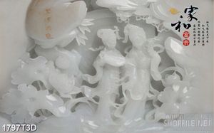 Tranh 3d nghệ thuật những nàng tiên bên hoa sen giả ngọc