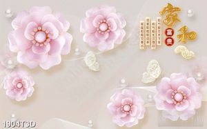 Tranh 3d treo tường đàn bướm dáp vàng bên hoa hồng
